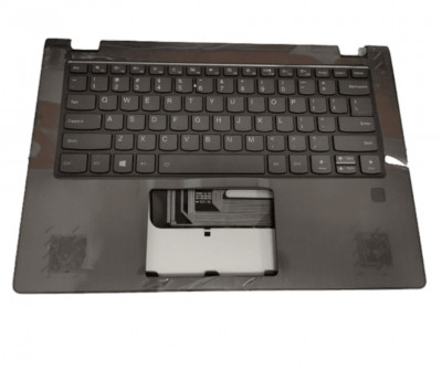 Carcas superioara cu tastatura iluminata palmrest Laptop, Lenovo, Flex 6-14IKB, 6-14ARR, gri inchis foto