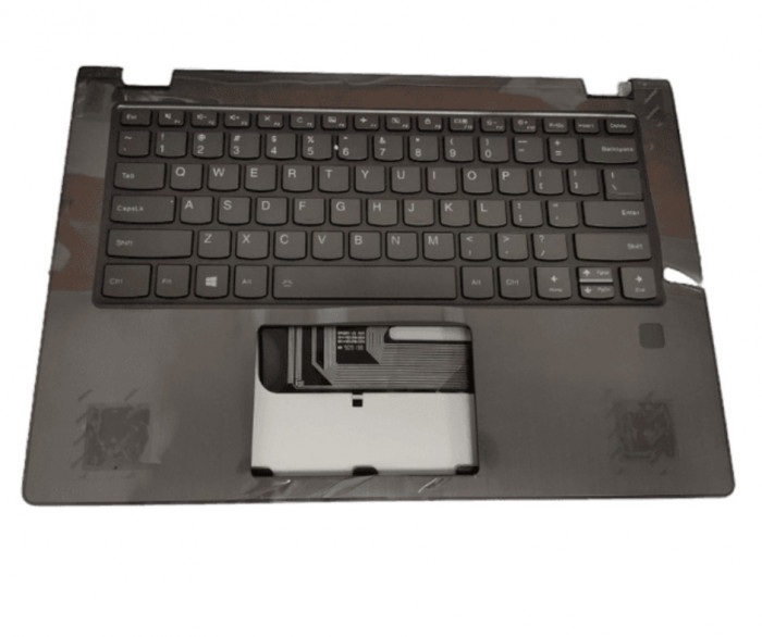 Carcas superioara cu tastatura iluminata palmrest Laptop, Lenovo, Flex 6-14IKB, 6-14ARR, gri inchis