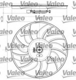Ventilator, radiator AUDI A4 (8K2, B8) (2007 - 2015) VALEO 696350