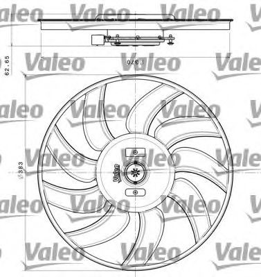 Ventilator, radiator AUDI A5 (8T3) (2007 - 2016) VALEO 696350 foto