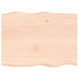 Blat masa 80x60x(2-6) cm lemn stejar netratat contur organic GartenMobel Dekor, vidaXL