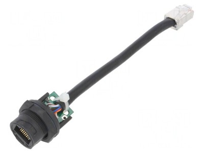 Cablu adaptor 0,1m Cat 5e IP67 8p8c foto