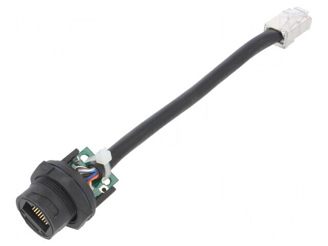 Cablu adaptor 0,1m Cat 5e IP67 8p8c
