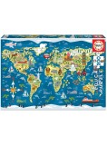 Educa 200 Pcs World Map (80-19292)