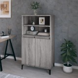 vidaXL Dulap &icirc;nalt, gri sonoma, 60x36x110 cm, lemn prelucrat