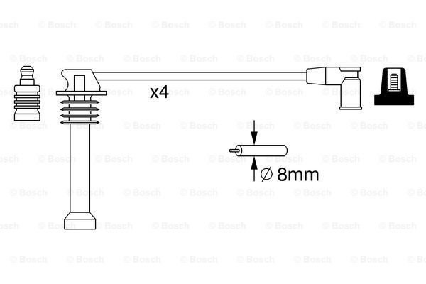 BOSCH 0 986 357 271 Set cablaj aprinder