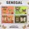 Timbre cu fluturi din Senegal
