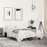 VidaXL Cadru de pat, negru, 120x200 cm, lemn prelucrat și metal