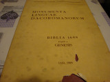 Biblia 1688 - partea 1-a - Genesis - Iasi 1988