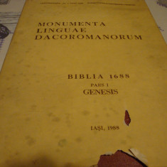 Biblia 1688 - partea 1-a - Genesis - Iasi 1988