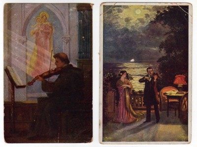 LOT MUZICA VIOLONIST REPRODUCTIE K MARHOLD K O BELAWSKI foto