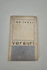 Carte cu autograf Ion Tugui Versuri