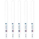 Wilpu MG 31 BI - Set panze fierastrau pendular tija cu un prag de prindere (T) 132 mm metal taiere dreapta fina 5 bucati