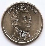Statele Unite (SUA) 1 Dolar 2008 D (Presidential Dollars: 5. Monroe) KM-426 UNC !!!, America de Nord