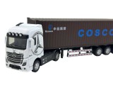 Macheta Tir Camion cu Remorca Mercedes Actros COSCO