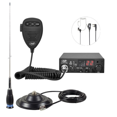 Kit Statie radio CB PNI ESCORT HP 8001L ASQ + Antena CB PNI ML145 cu magnet 145/PL foto