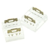 Conector Rapid Banda LED COB 10 mm, Strip la Strip, Fara Lipire, 5A, 12V-24V DC, Montaj Mecanic
