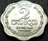 Cumpara ieftin Moneda exotica 2 CENTI - CEYLON , anul 1968 * cod 1798 B = excelenta, Asia