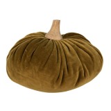 Cumpara ieftin Dovleac decorativ lemn natur textil verde 20x14 cm