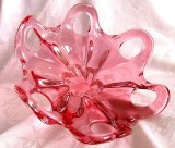 CENTRU DE MASA / FRUCTIERA CRISTAL COLORAT - STICLA DE MURANO 28 CM
