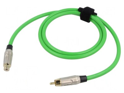 Cablu RCA Aurit 1m Verde foto