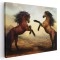 Tablou doi cai jucandu-se maro 2101 Tablou canvas pe panza CU RAMA 70x100 cm