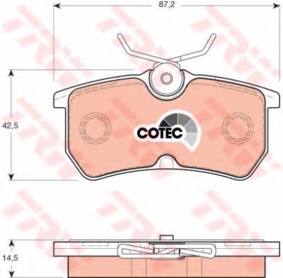 Set placute frana,frana disc FORD FOCUS Combi (DNW) (1999 - 2007) TRW GDB1354 foto