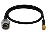 Cablu 50&Omega; N la RP-SMA 0,5m Negru, Logilink