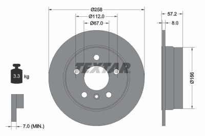 TEXTAR 92132103 PRO Disc frana foto