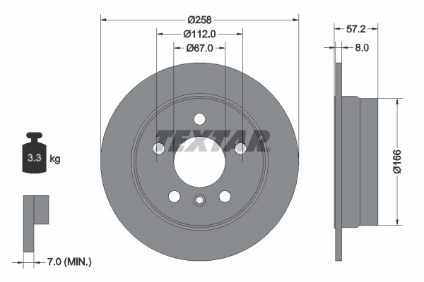 TEXTAR 92132103 PRO Disc frana