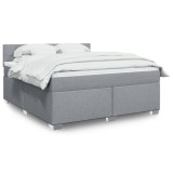 Gossi pat continental, gri deschis, 180x200 cm, material textil