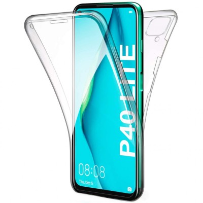 Husa Full TPU 360&amp;deg; (fata + spate) pentru Huawei P40 Lite, Transparent foto