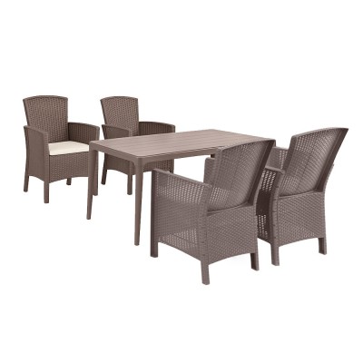 Set mobilier de gradina Odima 4+1 cappuccino foto