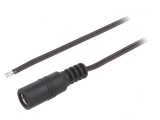 Cablu de Alimentare 2x0,35mm2 DC 5,5/2,1 Negru 1,5m