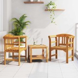 vidaXL bancă cu pernă Finisaj cu ulei natural 68,5 x 46 x 82,5 cm 42024776