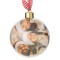 Glob Ornamental Crăciun, Transparent, Diametru 8cm, Plastic, Suport Poză