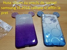 Husa silicon cu urechi de soricel samsung J3.2016 calitate si ieftin la pret foto