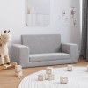 VidaXL Canapea extensibilă de copii 2 locuri, gri deschis, pluș moale 357029