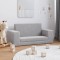 vidaXL Canapea extensibilă de copii 2 locuri, gri deschis, pluș moale 357029