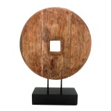 Cumpara ieftin Decoratiune masa Cart lemn de mango natural si fier 40x9x54 cm