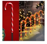 Set 5 Acadele Decorative Luminoase cu incarcare Solara pentru Crăciun, exterior, 38 cm, Oem