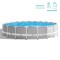 Piscina Intex Prism Ultra Frame 6.1m x 1.32m, pompa de filtrare, scara si panou protectie inclus