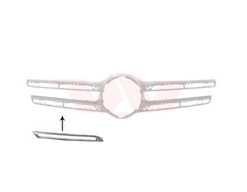 Ornament grila radiator Mercedes Clasa Glc (X253), 11.2015-, Fata, partea Dreapta, cromat; inferior, Aftermarket