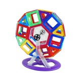 Joc de constructie magnetic educativ Magplayer, 118 piese, 2D si 3D
