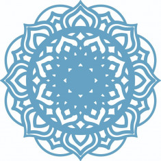 Sticker decorativ, Mandala , Turcoaz, 60 cm, 4878ST