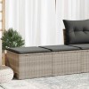 Gossi set canapea de gradina cu perne, 2 piese, gri deschis poliratan
