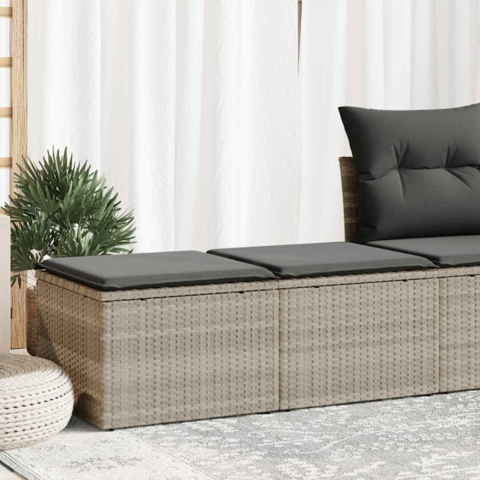 Gossi set canapea de gradina cu perne, 2 piese, gri deschis poliratan