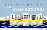 HST A161 Etichetă reclamă Hotel Internațional Mamaia RPR ONT Carpați comunistă