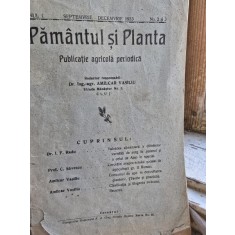 Revista Pamantul si Planta nr.2 si 3/1933 publicatie agricola periodica