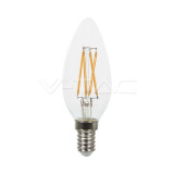 Bec LED Lum&acirc;nare Filament Cip SAMSUNG 4W E14 Sticla Clara 2700K COD: 272